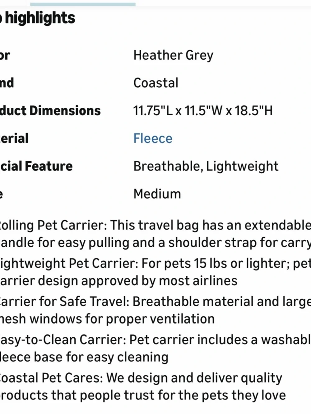 NIB Bergan Rolling Pet Carrier in Heather Grey